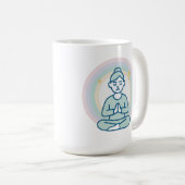 Mijn aura zegt vrede, mijn gezicht zegt probeer me koffiemok (Voorkant rechts)