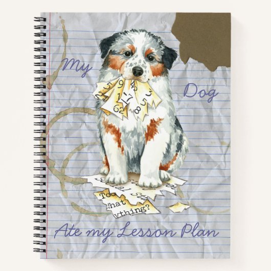 Mijn Aussie Ate Mijn Lesson Plan Notitieboek (Voorkant)