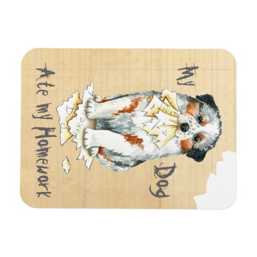 Mijn Aussie Ate Mijn thuiswerk Magneet (Horizontaal)