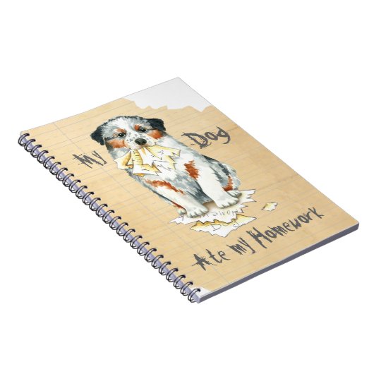 Mijn Aussie Ate Mijn thuiswerk Notitieboek (Rechterzijde)