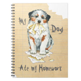 Mijn Aussie Ate Mijn thuiswerk Notitieboek