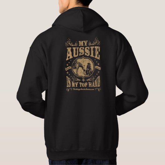 Mijn Aussie is mijn beste hand - Mannen omhoog Hoodie (Achterkant)