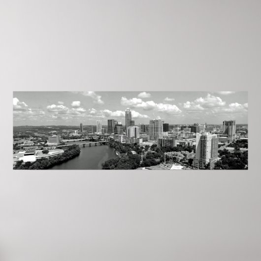 Mijn Austin Skyline BW Poster (Voorkant)