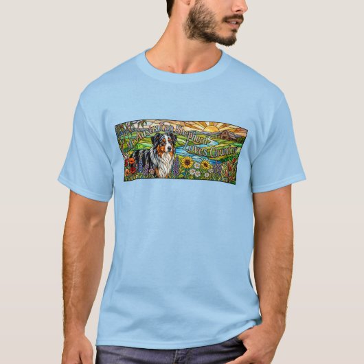 Mijn Australian Shepherd heeft mijn hart T-shirt (Voorkant)