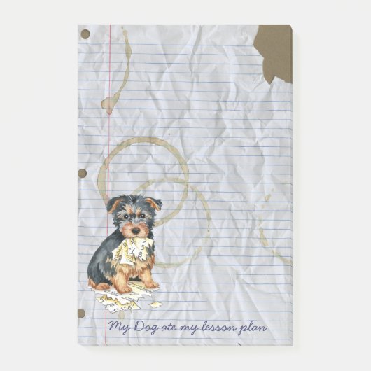 Mijn Australische Terrier Ate My Lesson Plan Post-it® Notes (Voorkant)