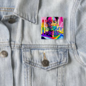 Mijn authenticiteit Ornament omarmen Vierkante Button 5,1 Cm (In situ)