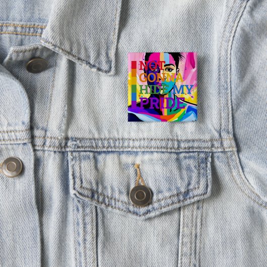 Mijn authenticiteit Ornament omarmen Vierkante Button 5,1 Cm (In situ)