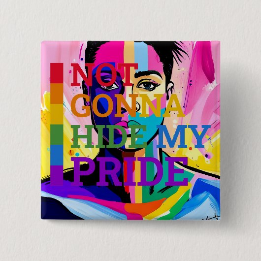 Mijn authenticiteit Ornament omarmen Vierkante Button 5,1 Cm (Voorkant)