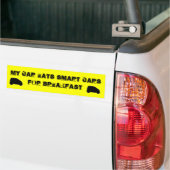 Mijn auto eet slimme auto's voor ontbijt bumpersticker (Op Truck)