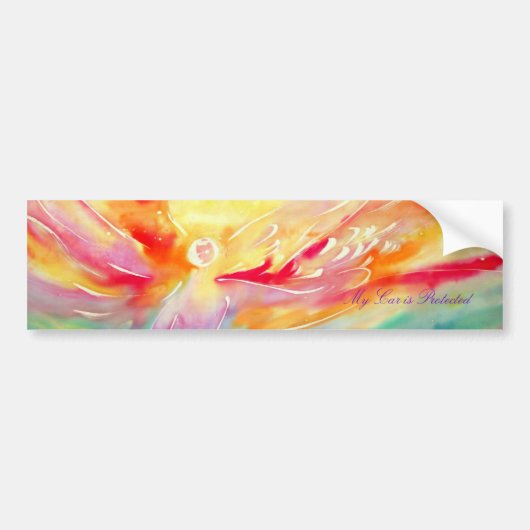 Mijn auto is beschermd bumpersticker (Voorkant)