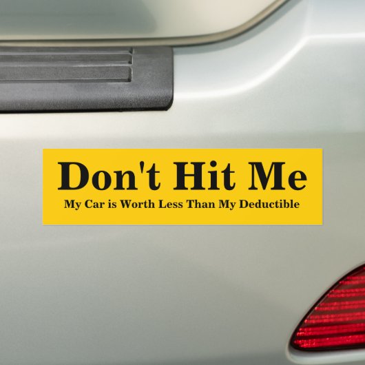 Mijn auto is minder waard dan mijn doedu... bumpersticker (Op auto)