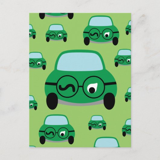 Mijn auto is slim briefkaart (Voorkant)