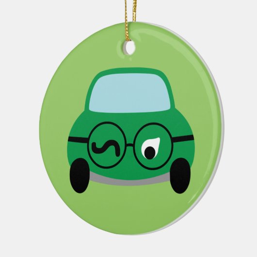 Mijn auto is slim keramisch ornament (Links)