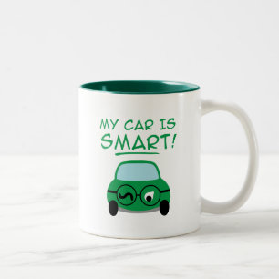 Mijn auto is slim tweekleurige koffiemok