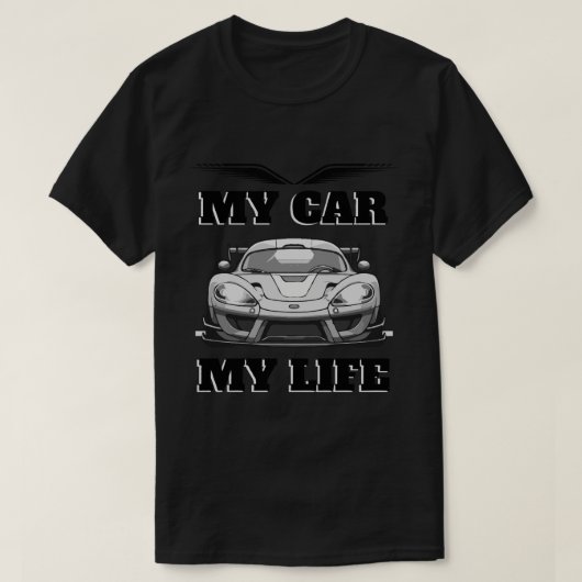 Mijn auto Mijn leven T-shirt (Design voorkant)
