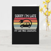 Mijn auto rekende Funny Electric Vehicle EV Gift Kaart (Gele Bloem)