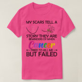 Mijn auto's vertellen een verhaal over borstkanker t-shirt (Design voorkant)