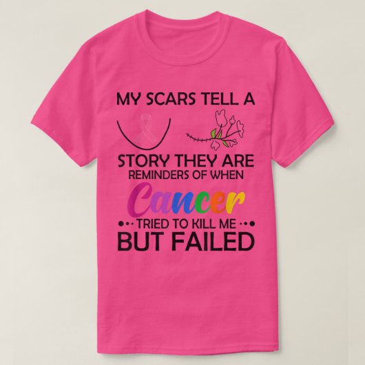 Mijn auto's vertellen een verhaal over borstkanker t-shirt (Design voorkant)