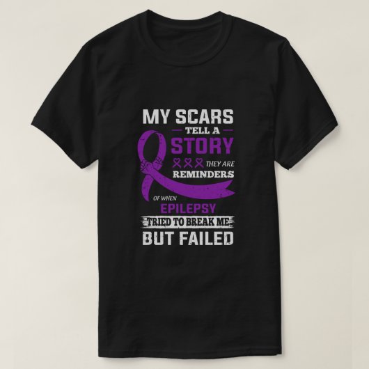 Mijn auto's vertellen een verhaal over epilepsie t-shirt (Design voorkant)