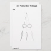 Mijn autowriter-laptop briefpapier (Voorkant / Achterkant)