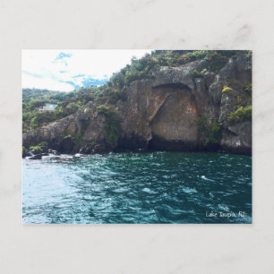 Mijn Baai Maori-gravures, Lake Taupo, Nieuw-Zeelan Briefkaart
