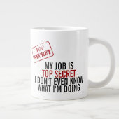 Mijn baan is de geheim Humor. Grote Koffiekop (Rechts)