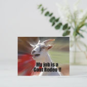 Mijn baan is een Geitenrodeo Fotografie Briefkaart (Staand voorkant)