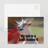 Mijn baan is een Geitenrodeo Fotografie Briefkaart (Voorkant / Achterkant)
