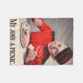 Mijn baan is een makkie fleece deken (Voorkant (Horizontaal))