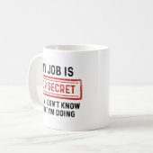 Mijn baan is geheim koffiemok (Voorkant links)