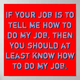 Mijn baan Poster kennen