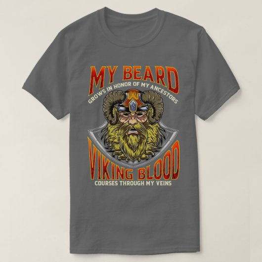 Mijn baard groeit ter ere van mijn voorouders Viki T-shirt (Design voorkant)