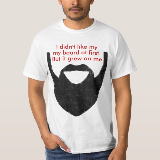 Mijn baard groet me aan t-shirt (Voorkant)