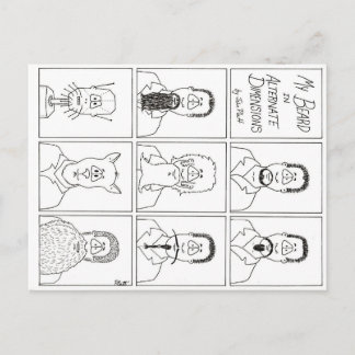 Mijn baard in afwisselende afmetingen briefkaart