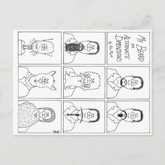 Mijn baard in afwisselende afmetingen briefkaart (Voorkant)