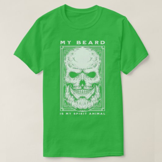 Mijn baard is mijn geestdier geschenk t-shirt (Design voorkant)