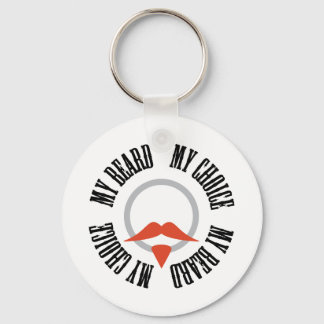 Mijn baard, mijn keuze - een rode geitee sleutelhanger