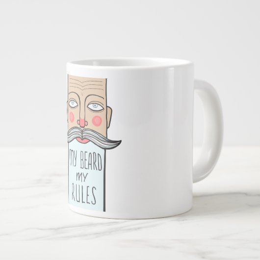 Mijn baard, mijn regels Jumbo Coffee Mok (Voorkant rechts)
