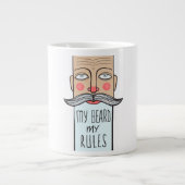 Mijn baard, mijn regels Jumbo Coffee Mok (Voorkant)