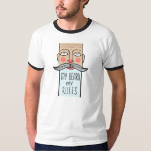 Mijn baard, mijn regels Mannen Ringer T-shirt