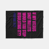 Mijn baarmoeder geschoten kogels Pro Choice Femini Fleece Deken (Voorkant (Horizontaal))