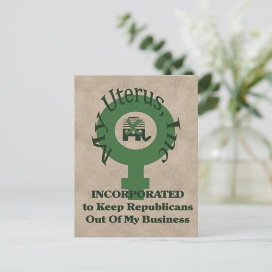 Mijn baarmoeder, Inc. Briefkaart (Staand voorkant)