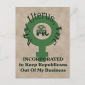 Mijn baarmoeder, Inc. Briefkaart (Voorkant)