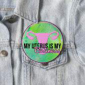 Mijn baarmoeder is mijn bedrijf ronde button 4,0 cm (In situ)