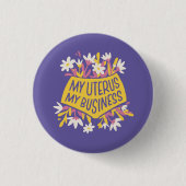 Mijn baarmoeder Mijn bedrijf Pro-Choice Feminist Ronde Button 3,2 Cm (Voorkant)