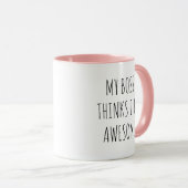 Mijn baas denkt dat ik Geweldige ben - kantoorhumo Mok (Voorkant rechts)