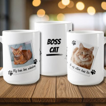 Mijn baas heeft snorharen kattenpoot fototypografi