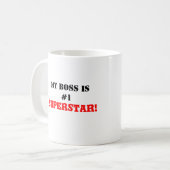 Mijn baas is #1 Superstar! Koffiemok (Voorkant links)