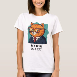 Mijn baas is een grappige kat t-shirt