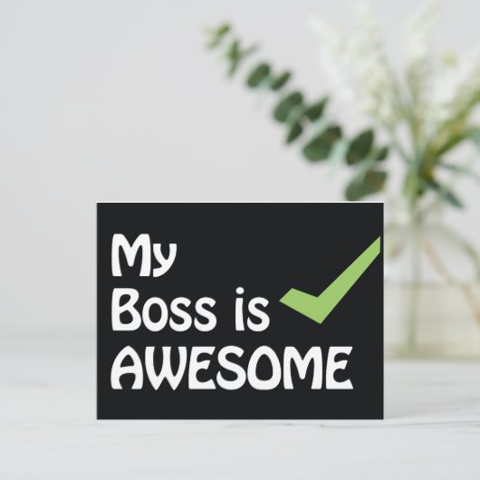 Mijn baas is Geweldige Briefkaart (Staand voorkant)